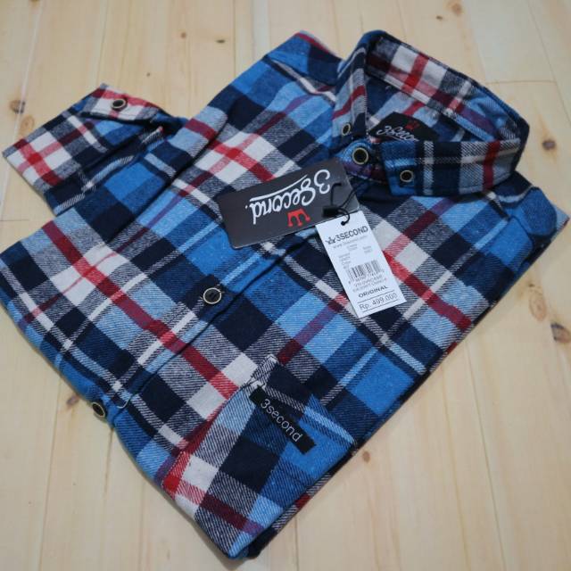 Kemeja flanel premium flanel lengan panjang grosir kemeja 737