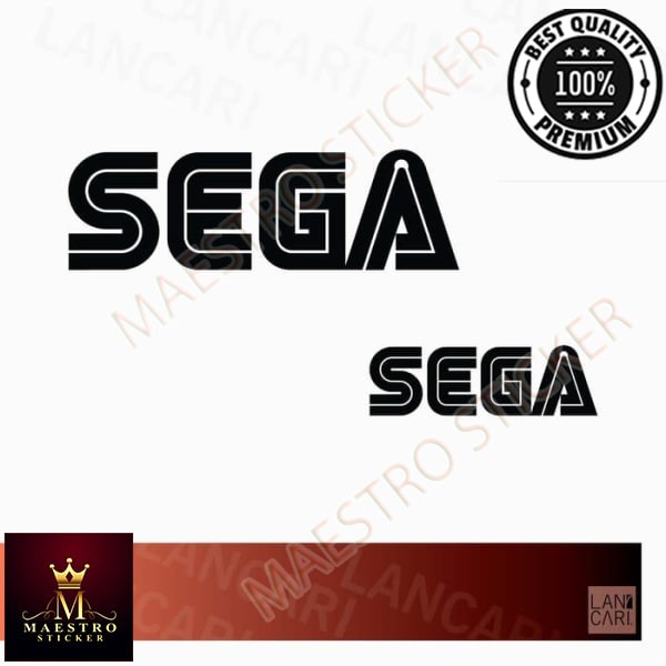 

M.STICKER Sticker SEGA Cutting Macbook Laptop Vinyl Cut Stiker - Hitam