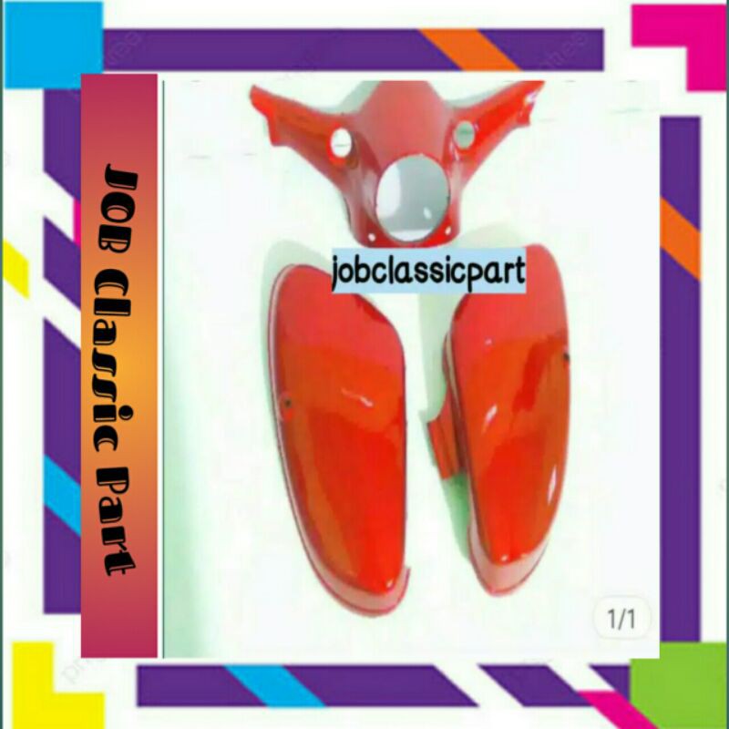 Batok Bawah Headlamp C70 Plus Box Aki Tutup Aki Tepong Aki C70 warna Merah
