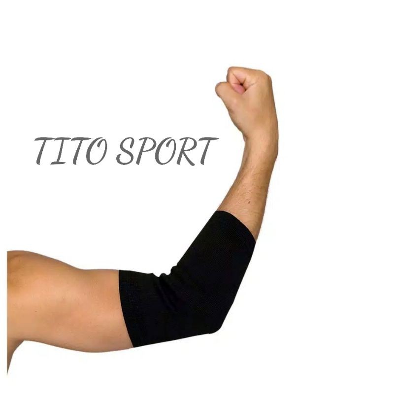 Elbow support deker siku tangan lengan hitam polos tebal original Avo