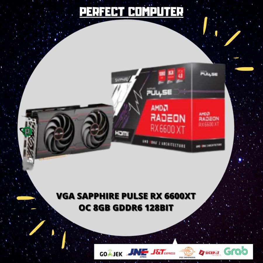 VGA SAPPHIRE PULSE RX 6600XT OC 8GB GDDR6 128BIT