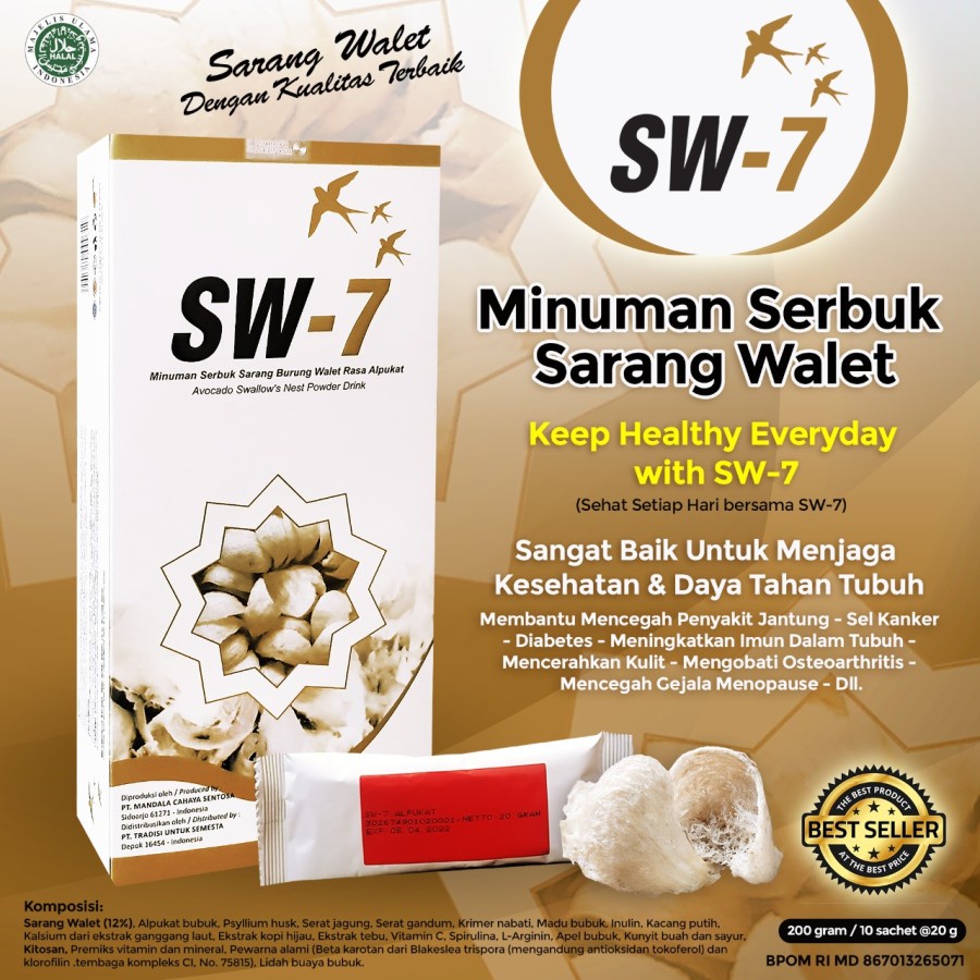 SW7 Original | SW 7 Minuman Serbuk Sarang Walet | SW-7 Herbal Diabet