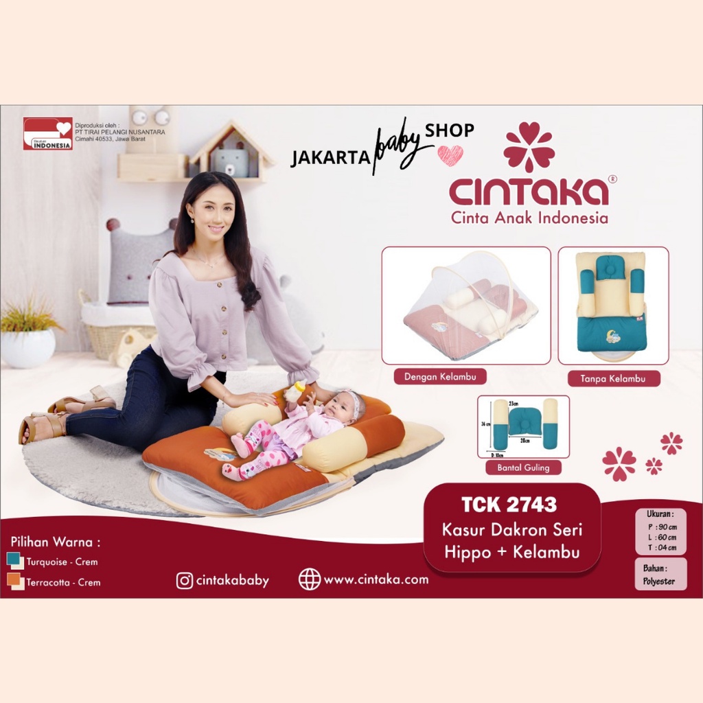 KASUR DAKRON SERI HIPPO + KELAMBU CINTAKA TCK2743