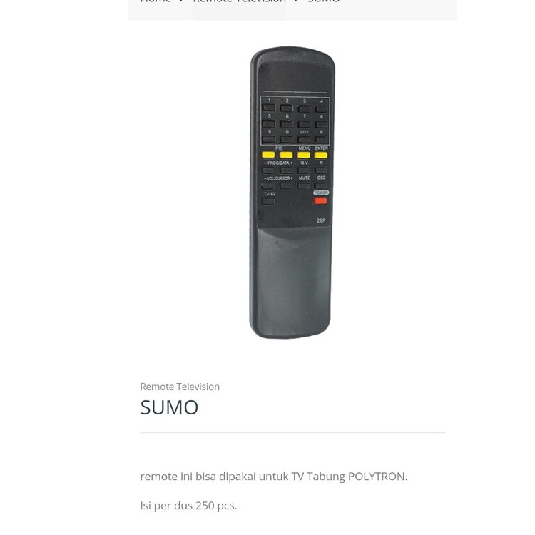 remot tv polytron sumo