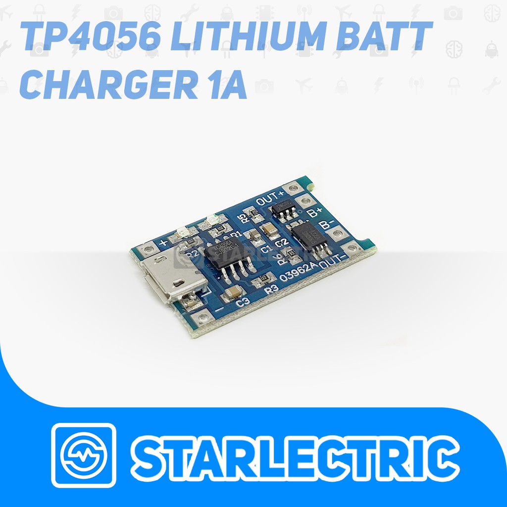 TP4056 Charger Battery Micro usb Charging Modul 1A 5v dan Proteksi