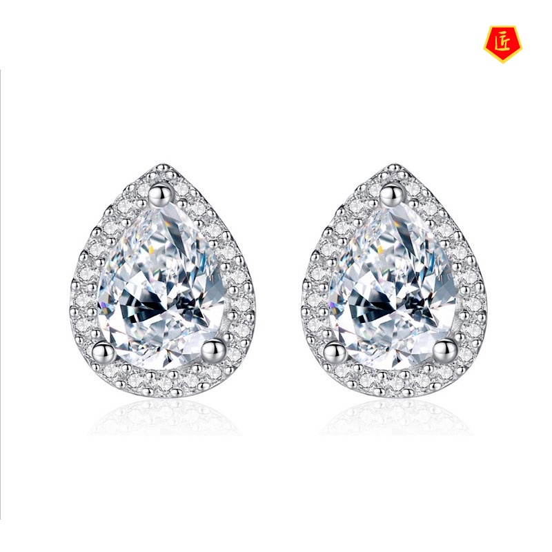 [Ready Stock]Fashion Versatile Classic Rhinestone Earrings