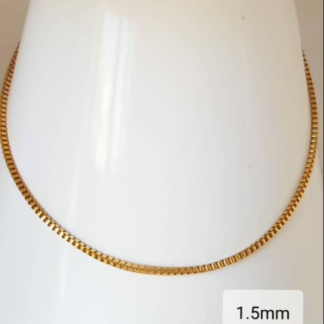 Kalung Titanium Kotak Titanium Gold MKG