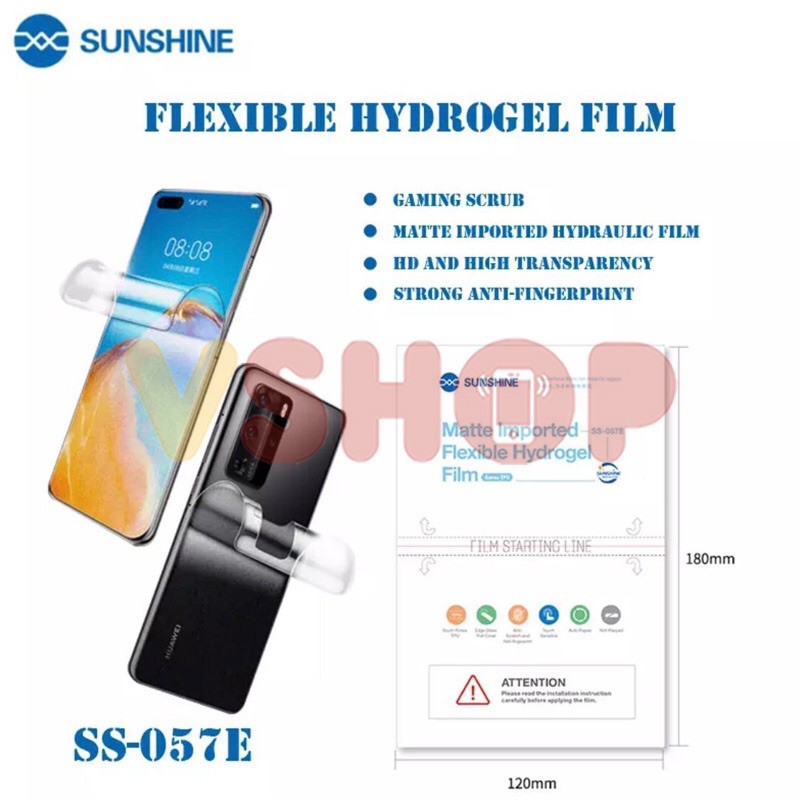 ANTI GORES HYDROGEL MATTE SUNSHINE SS-057E 1 BOX ISI 50 PCS