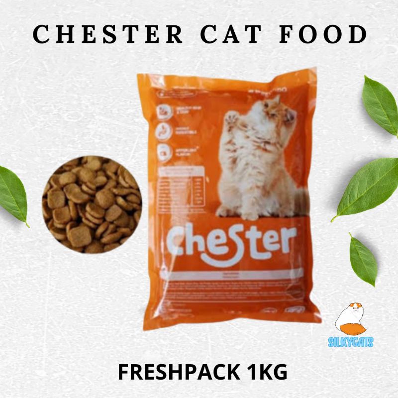makanan kucing chester 800gr &amp; 1 kg freshpack . makanan kucing murah chester 800 gram
