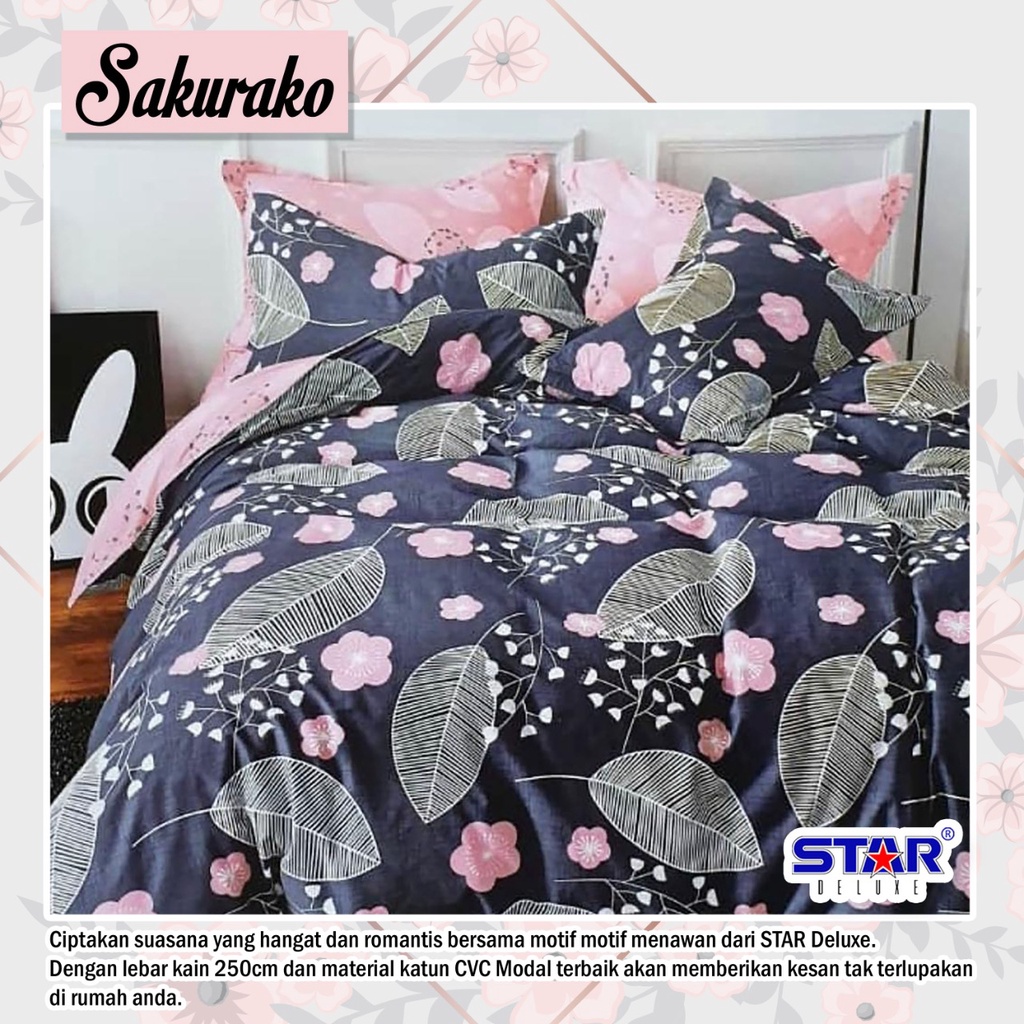 Bedcover seprai motif laki by Lovina Katun Premium kualitas di atas Sprei sinetron pasar