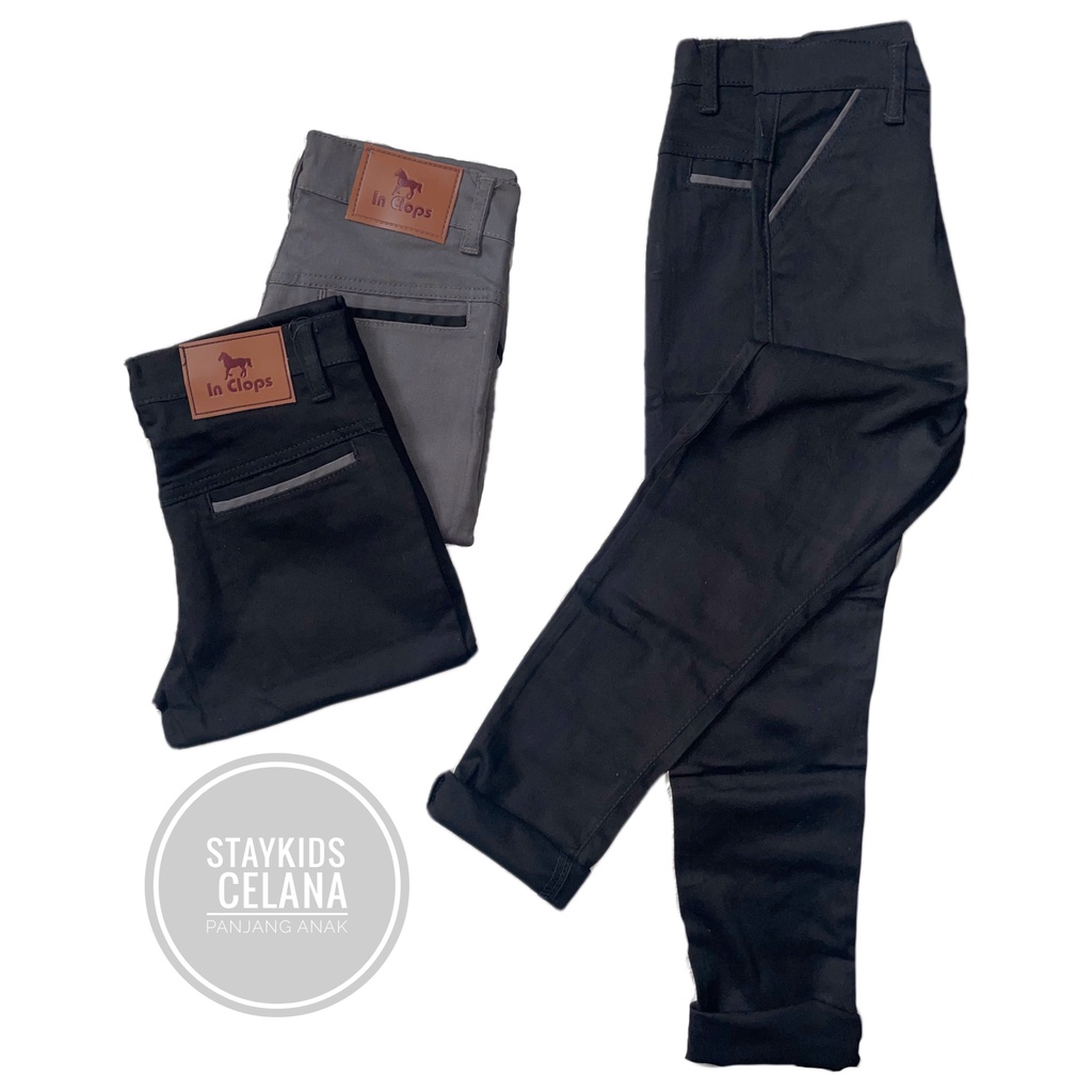 Zhavin celana panjang distro anak usia 1-12 tahun bahan Twill stretch
