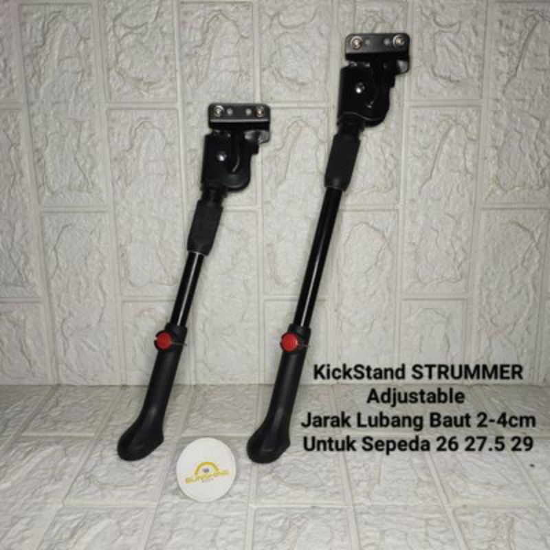 Jagang Samping STRUMMER Sepeda MTB 26 27.5 29 Roadbike 700c Standar Parkir Adjustable Baut 2 Lubang 