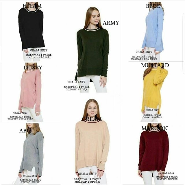BAJU WANITA MURAH CHALA SWEATER BAJU WANITA GROSIR TANAH ABANG