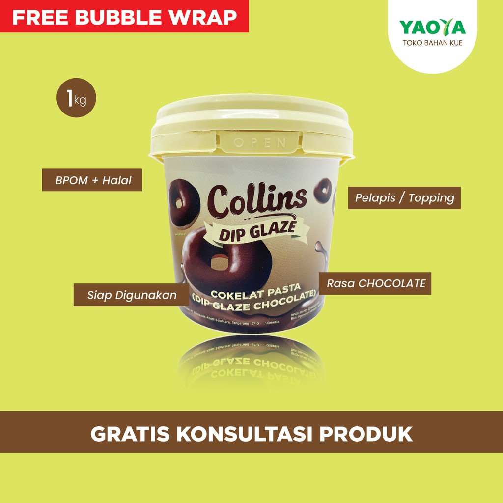 

COLLINS DIP GLAZE 1KG CHOCOLATE