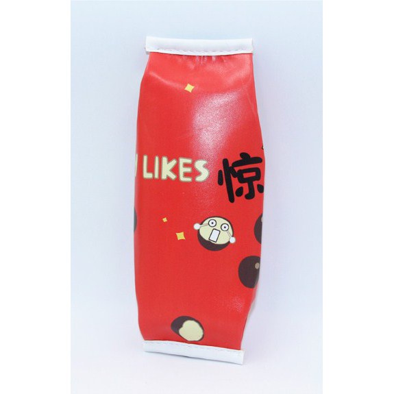 ANEKAGROSIR | TEMPAT PENSIL MILKY - TEMPAT SIMPAN PENSIL DAN PENA - TEMPAT ALAT TULIS - SUSU-LIKES MERAH