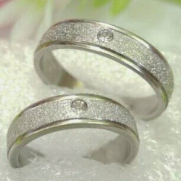 CINCIN TITANIUM / CINCIN COUPLE TITANIUM / CINCIN TITANIUM PASIR / CINCIN TITANIUM MATA SATU-SILVER SATU MATA