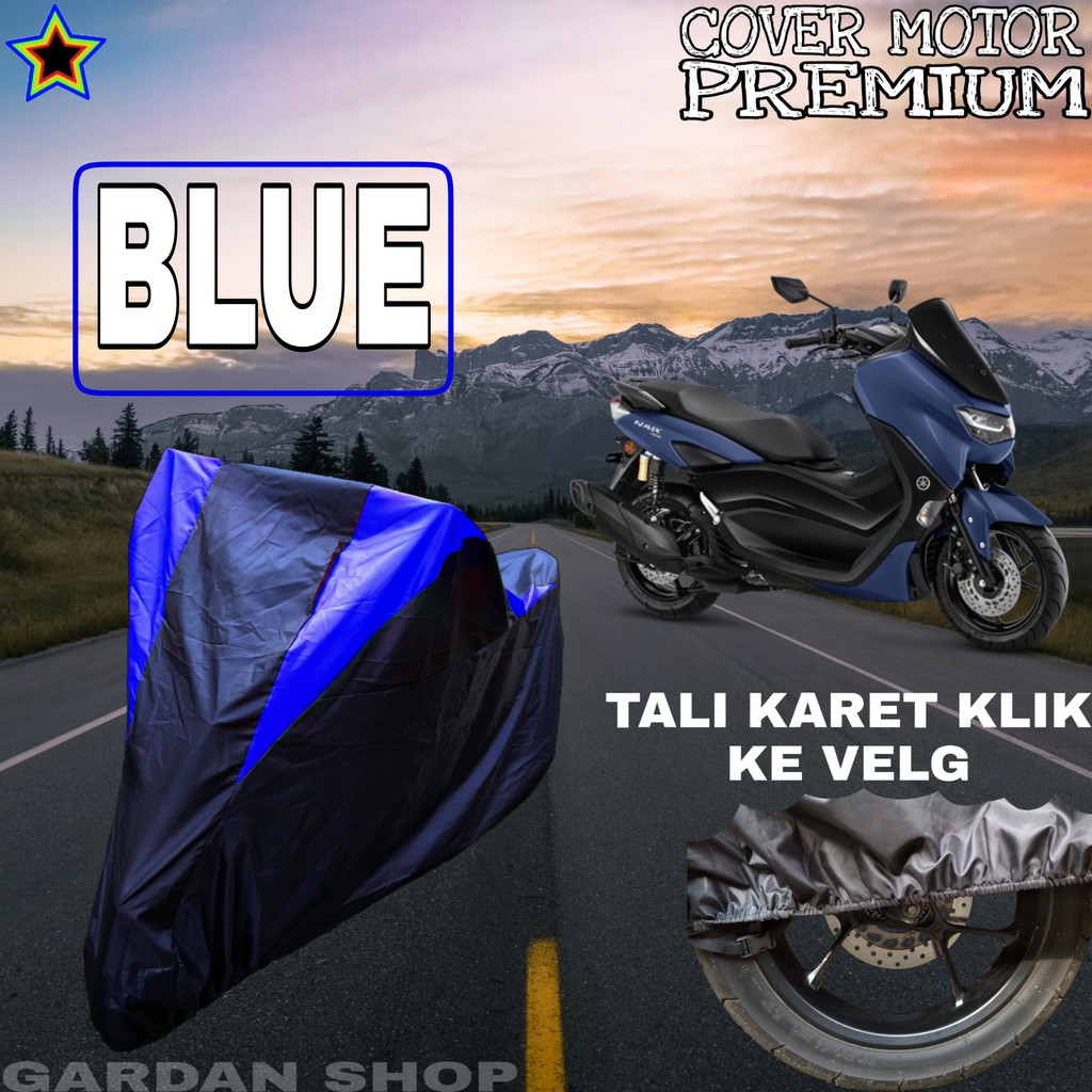 Sarung Motor NMAX Hitam BIRU Body Cover Nmax PREMIUM