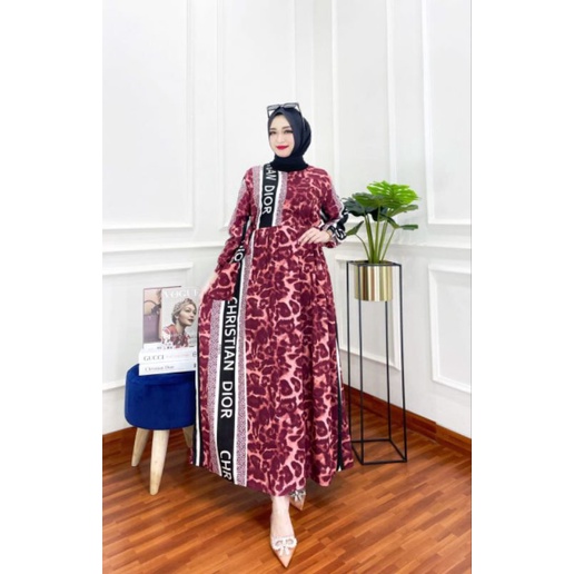 Gamis milea rayon viscose armor ori | gamis motif branded