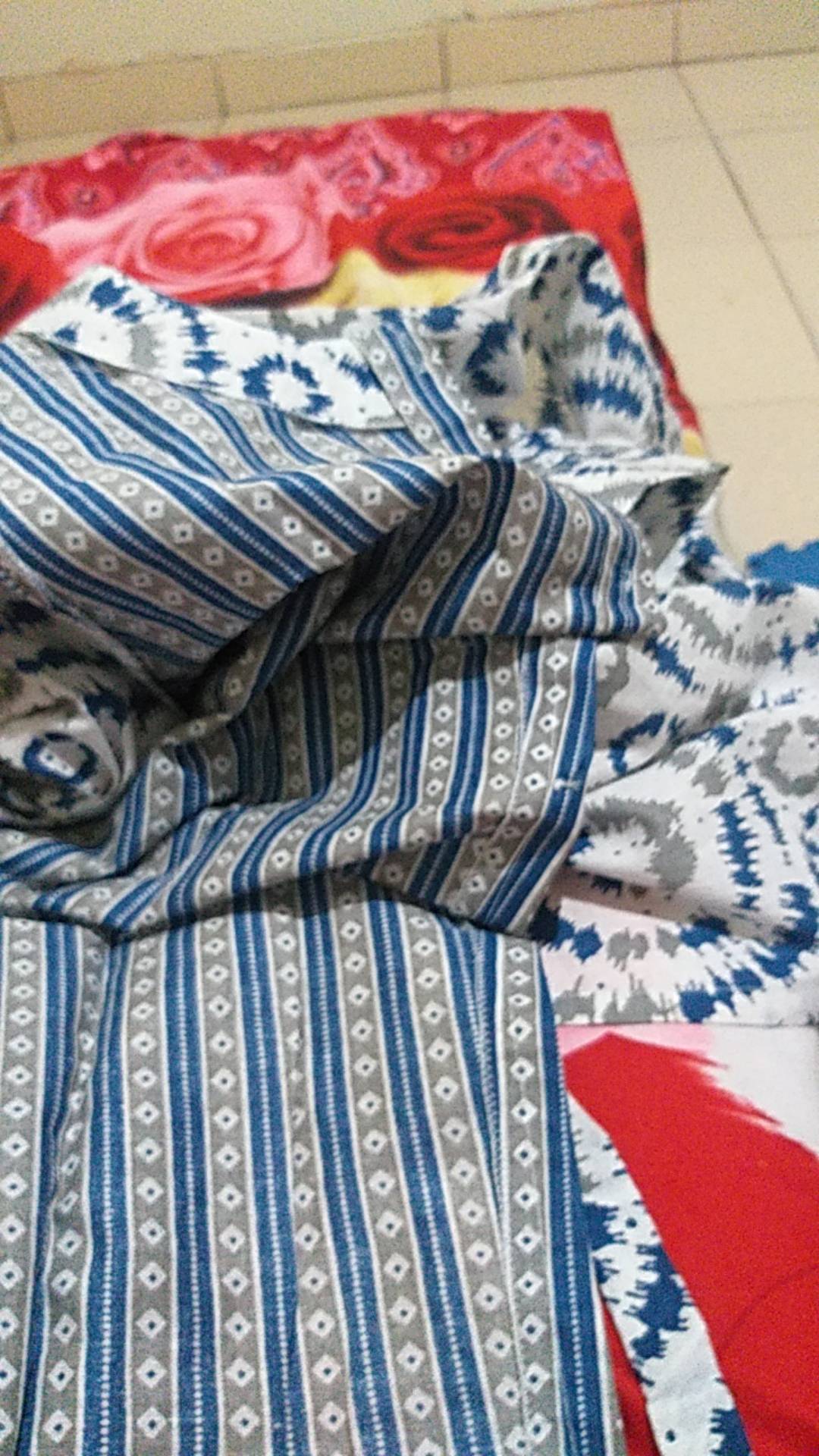 Tey-17 Batik Wanita Asj Sa Hrb026 Kenongo Kemeja Tosca Pendek