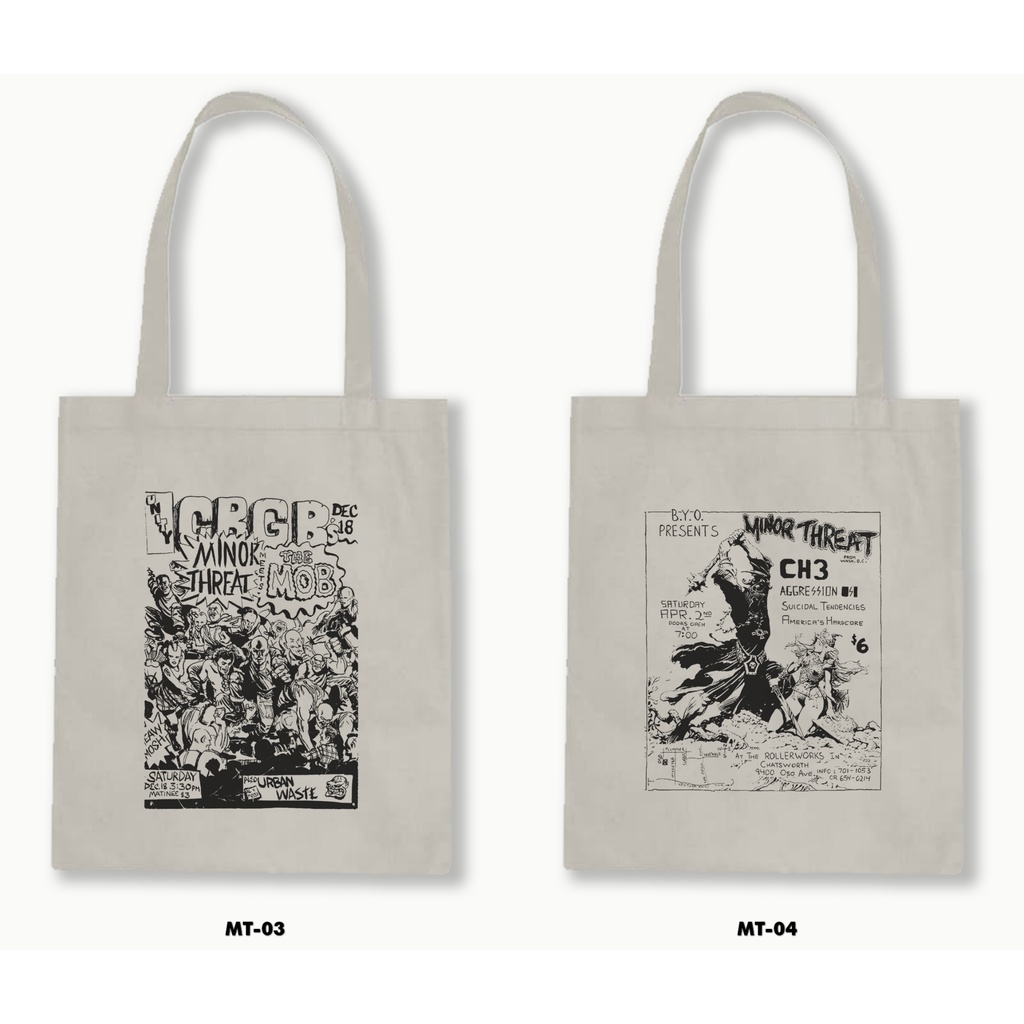 TOTE BAG BLACU - MINOR THREAT