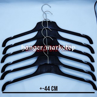 hanger baju distro 282 hitam (12pcs)