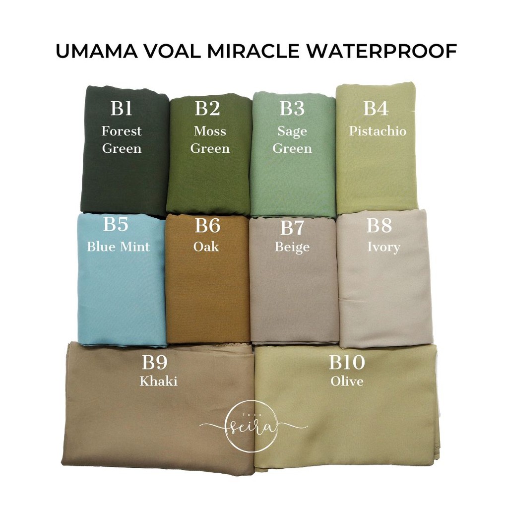 [BISA COD] Umama Hijab Voal Miracle Waterproof LC (Laser Cut)