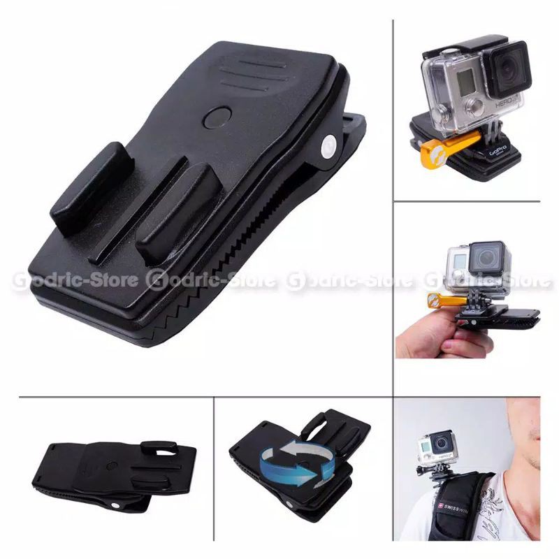 COD☑️ Action cam rotary clip 360 mount go pro