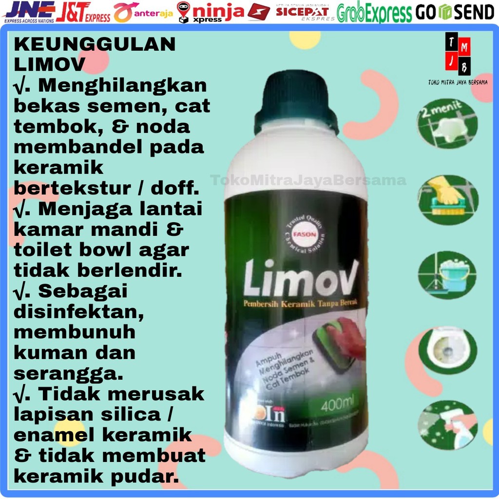 PEMBERSIH KERAMIK UNTUK NODA SEMEN DAN CAT FASON LIMOV 400 ML