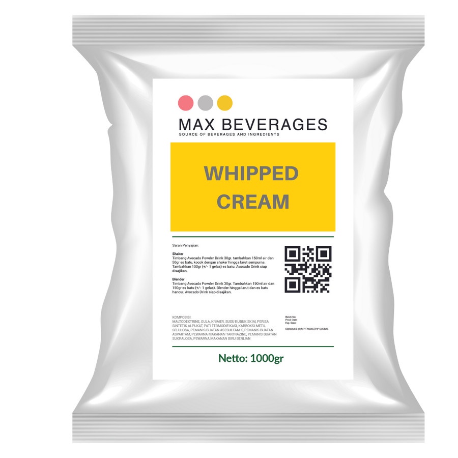 

WHIPPED CREAM POWDER/ BUBUK KRIM KOCOK - CHEESE 1 KG