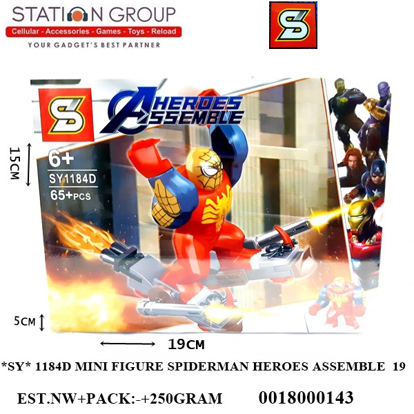 SY 1184D MINI FIGURE SPIDERMAN HEROES ASSEMBLE  19 - MAINAN ANAK MURAH