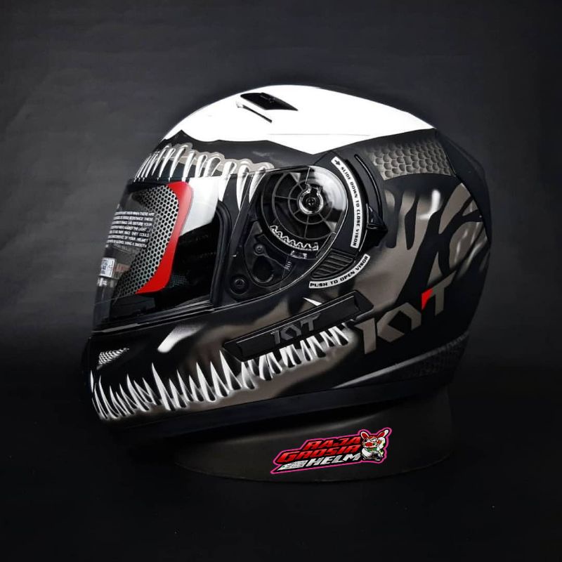 HELM KYT K2RIDER VENOM BLACK DOFF DOUBLE VISOR HELM KYT K2 RIDER VENOM DOFF HELM KYT K2R VENOM MURAH