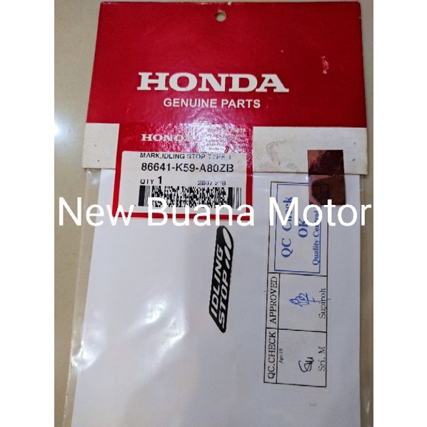 Stiker Sticker Idling Stop New Vario 150 2018 Honda