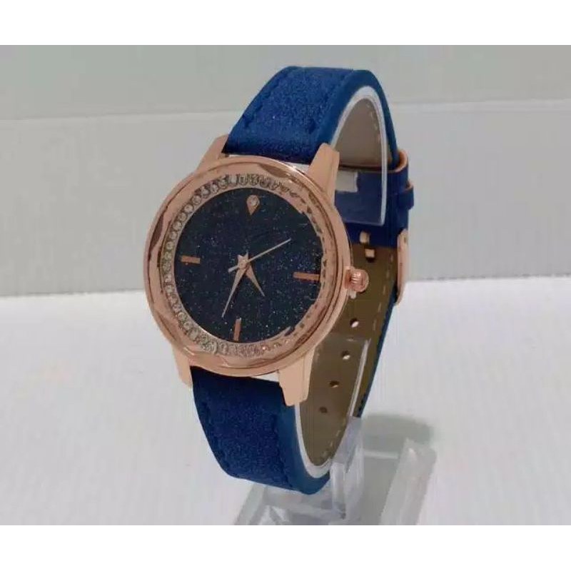 Jam Tangan Wanita Analog  Detik Aktif Diyoor Kulit Mata Satu Full Diamond