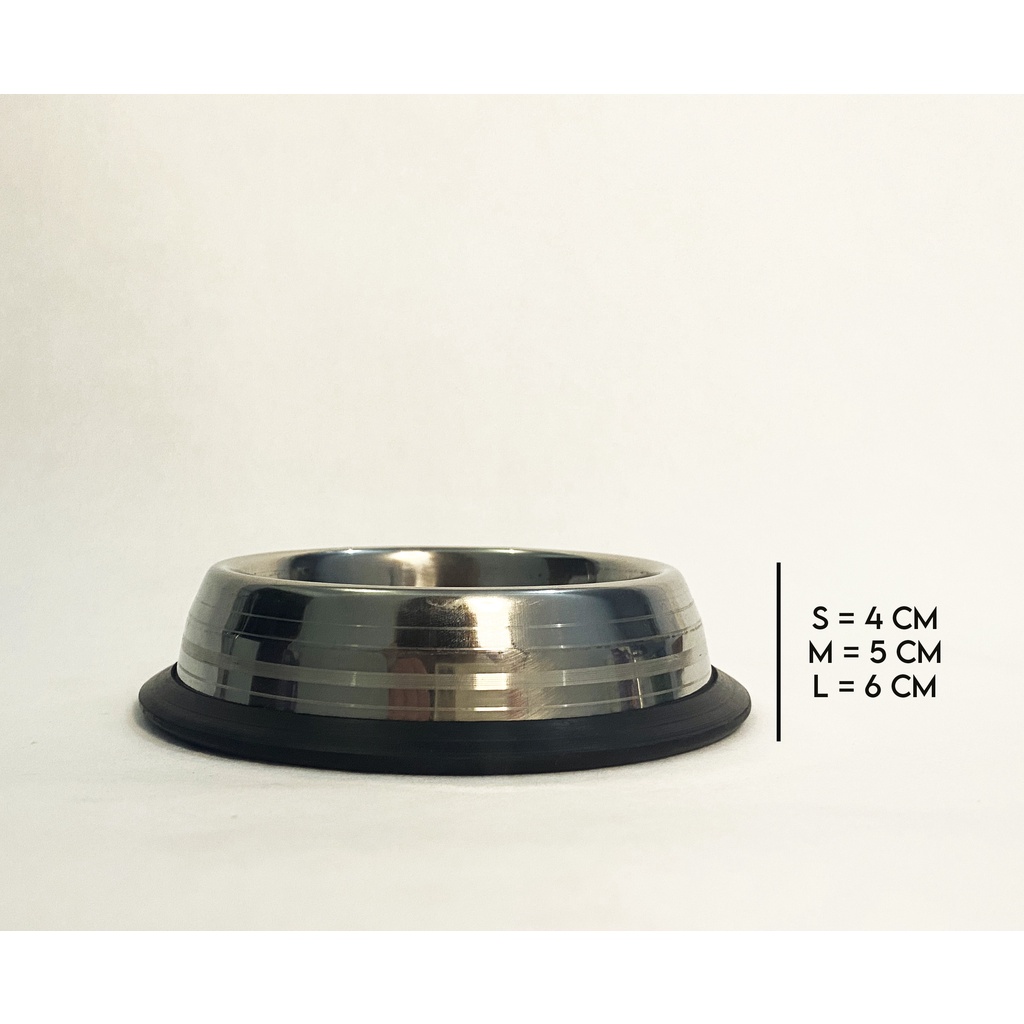 Petopia Pet Bowl Stainless Steel Dog and Cat / Tempat Makan Mangkuk Besi Kucing Anjing Premium