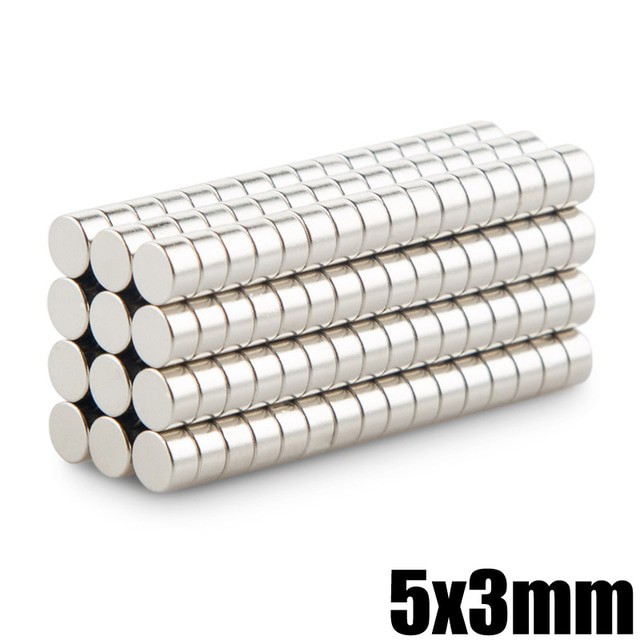 Powerful Neodymium Magnet NdFeB N35 50 PCS - MG01 - Silver