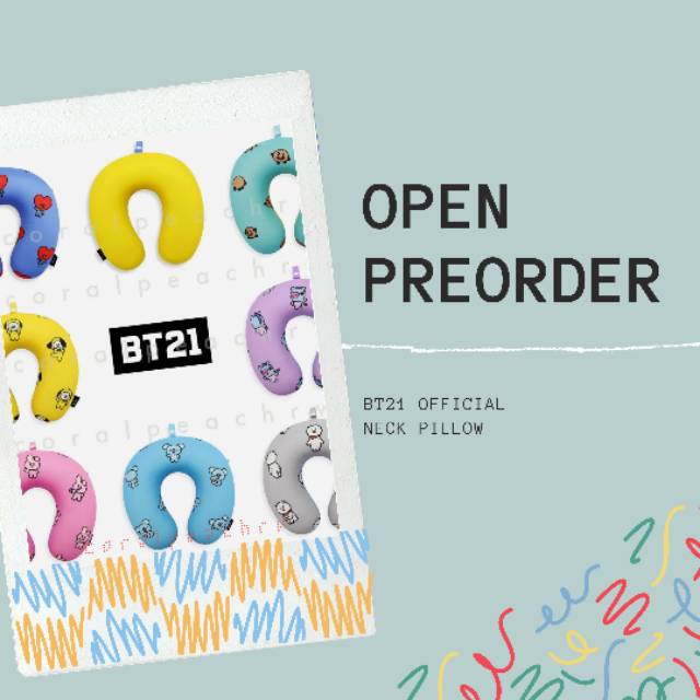 BT21 Neck Pillow Official