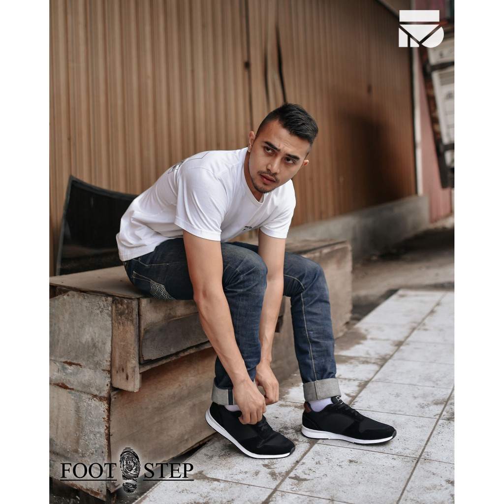 VICTORY BLACK |FORIND x FSTP| Sepatu Running Sporty Kanvas Kets Pria Cowok Lokall Sneakers Footwear