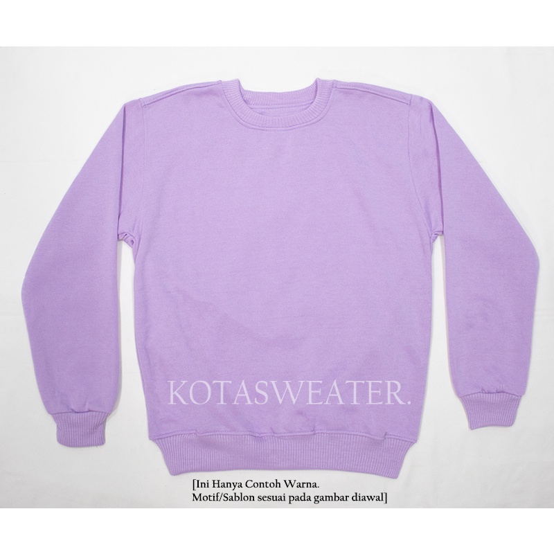 KotaSweater Sweaterpolos Basic Keep Searching Size M-XXL ( Pria & Wanita )-LILAC