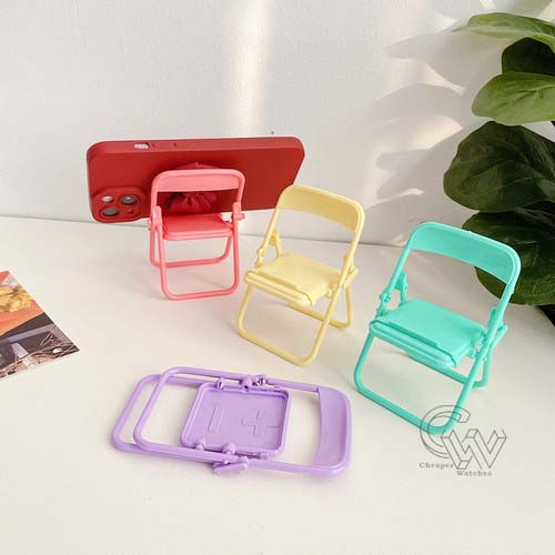 Cheaper-Holder HP Model Kursi Bisa Di Lipat Folding Chair Stand Holder Macaroon Dudukan HP