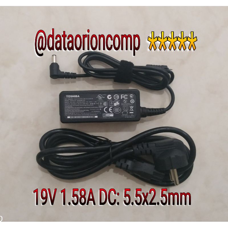 Adaptor Charger Toshiba 19V 1.58A DC 5.5*2.5 mm for Toshiba mini nb200 nb300 nb305 nb520