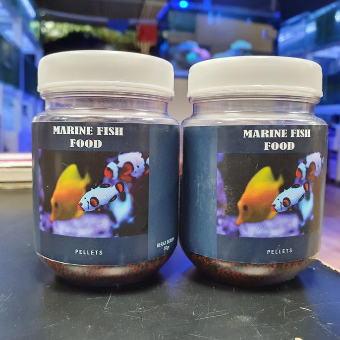 MURAH MARINE FISH PELLET 50GR| PELET IKAN HIAS AIR LAUT | MAKANAN IKAN LAUT