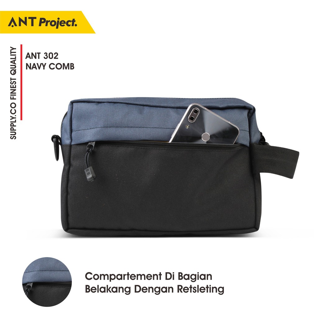 ANT PROJECT  Tas Pouch Pria Clutch Slingbag Cowok Distro Keren Murah Premium