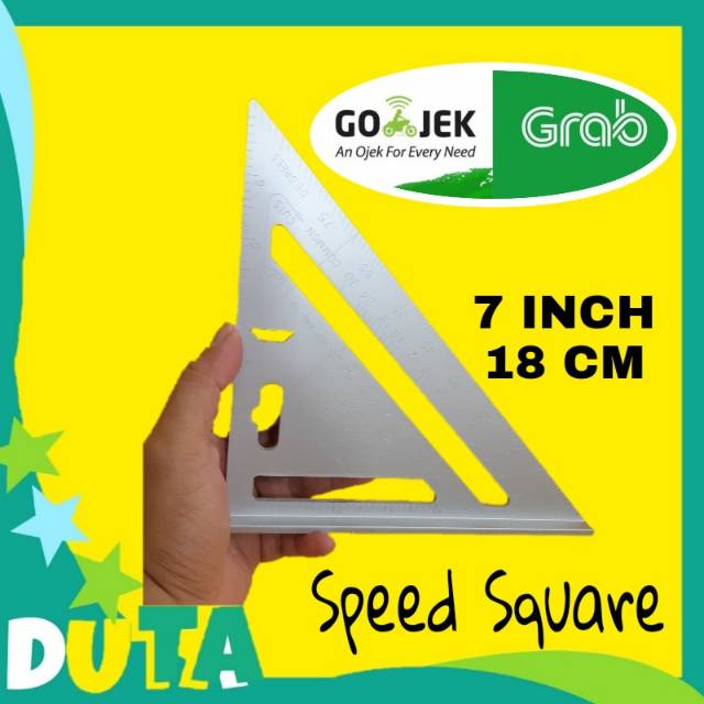 

Speed Square 7 inch 18,5cm Penggaris Alumunium Siku Sudut Pertukangan-AU05T11