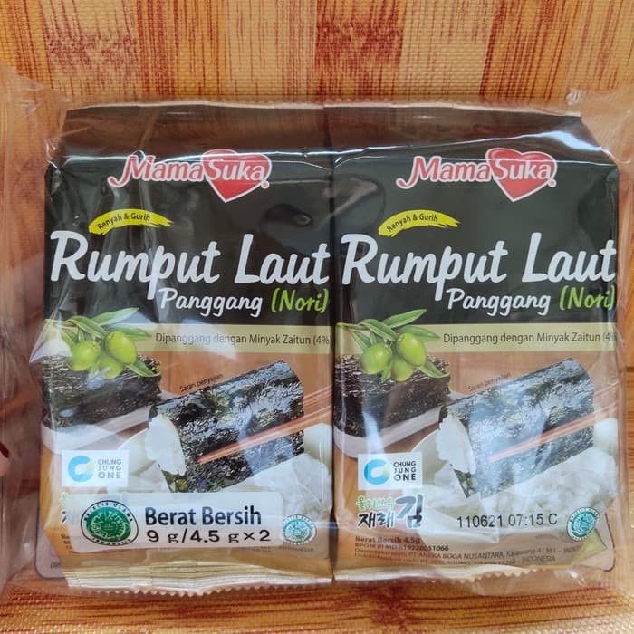 

vd201gf Mama Suka Rumput Laut Panggang Nori Minyak Zaitun 9 Gram - Ori Dscscv