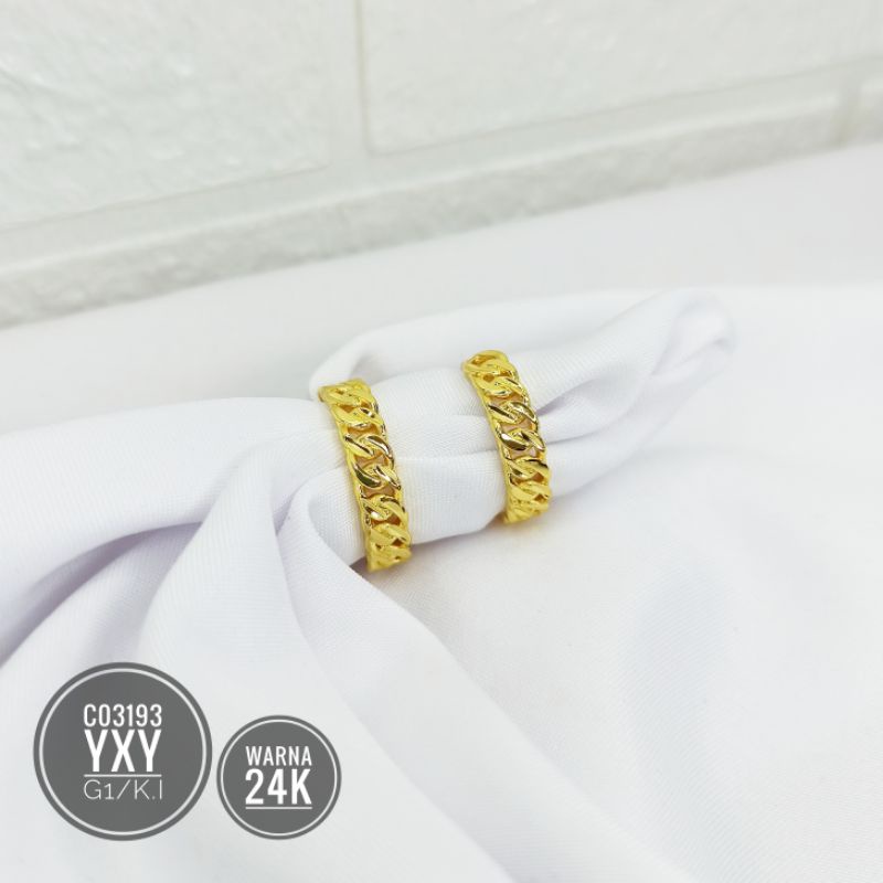 Cincin Yaxiya Rantai Warna 24k C03193