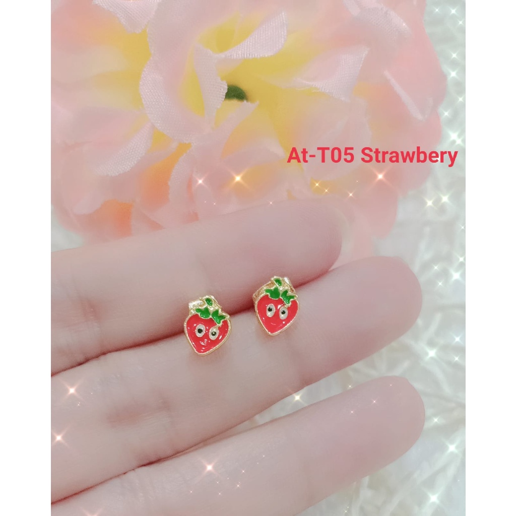 TERBARU ANTING TUSUK/ANTING STUD ANAK KARAKTER, ANTI KARAT DAN ANTI ALERGI/ ANTING ANAK HELLO KITTY