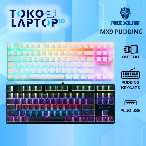 Rexus MX9P / MX9 Pudding TKL RGB Gaming Keyboard