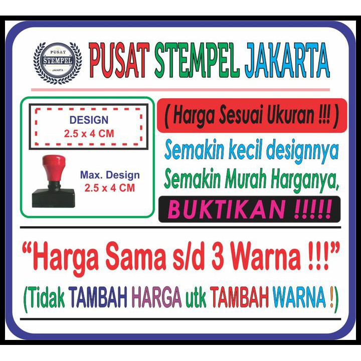 

Ready...Ready...Ready... Stempel Warna Persegi Panjang Ukuran 27 X 43 Mm ( Stempel Flash )