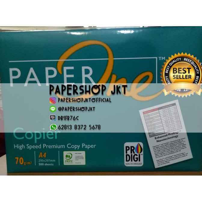 

TERMURAH!!! Kertas PAPERONE A4 70 Gram Office Paper Print