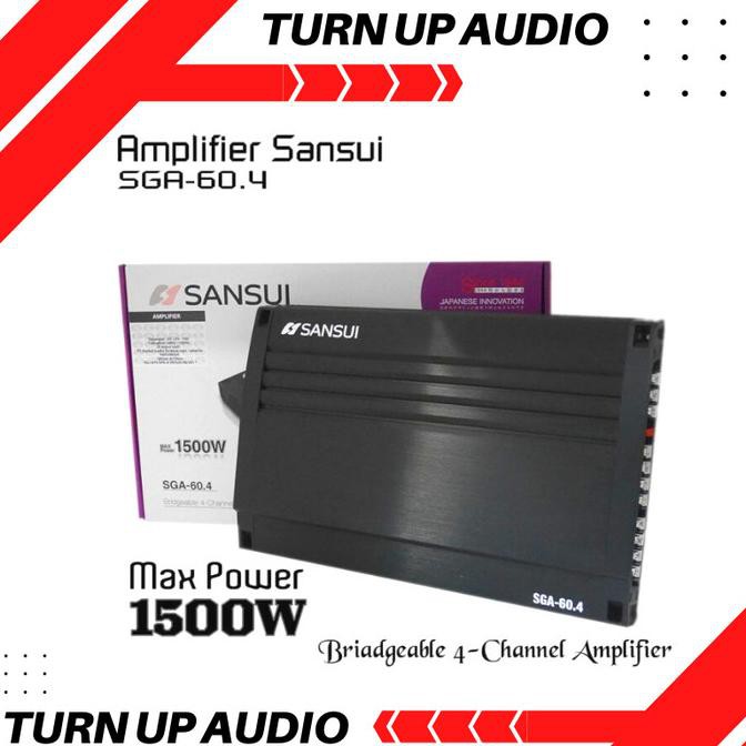 Paket Audio Mobil Sansui Daily Use Terbaik Subwoofer Power 4Ch Split